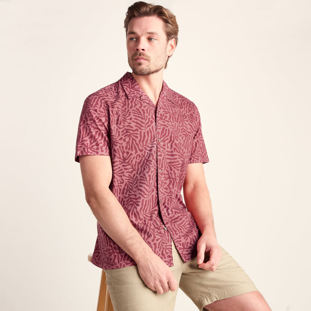 Wallsend Mens Short Sleeve 100% Cotton Supersoft Shirt - Redwood - Image 5