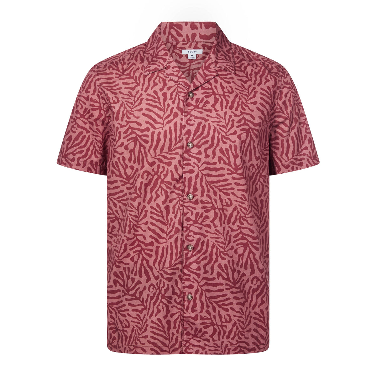 Wallsend Mens Short Sleeve 100% Cotton Supersoft Shirt - Redwood - Image 7