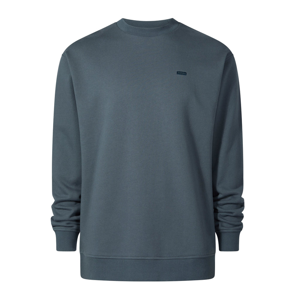 Warren Mens Relaxed Fit 100% Cotton Heavyweight Sweat - Aegean Teal - Image 6