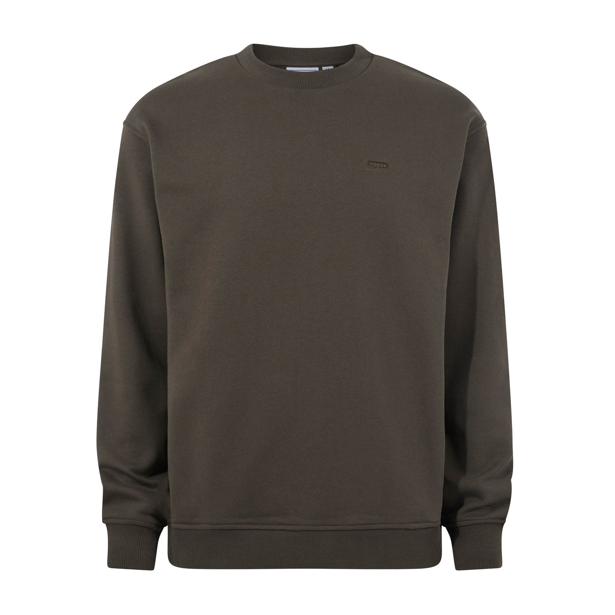 Warren Mens Relaxed Fit 100% Cotton Heavyweight Sweat - Ash Brown - Image 6