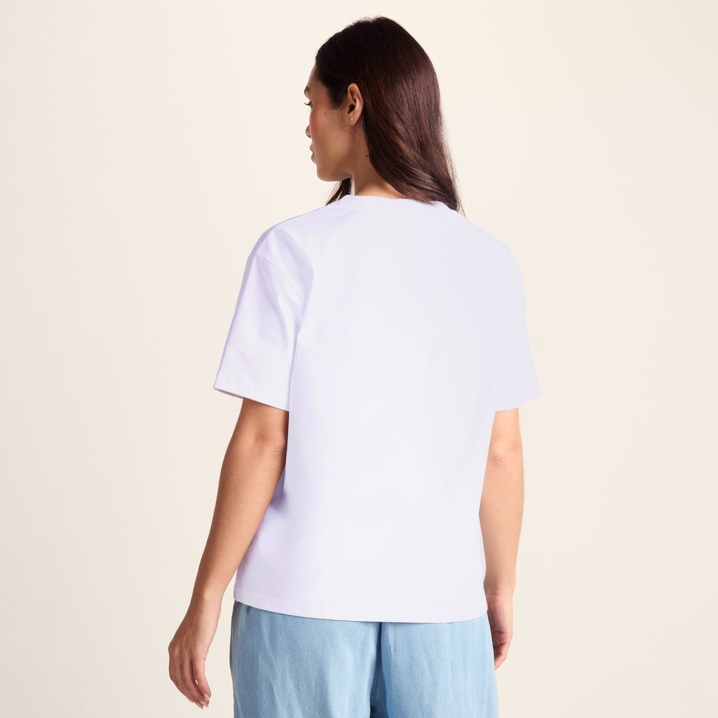 Wave Womens Premium Supersoft Relaxed Fit T-Shirt - Optic White - Image 4