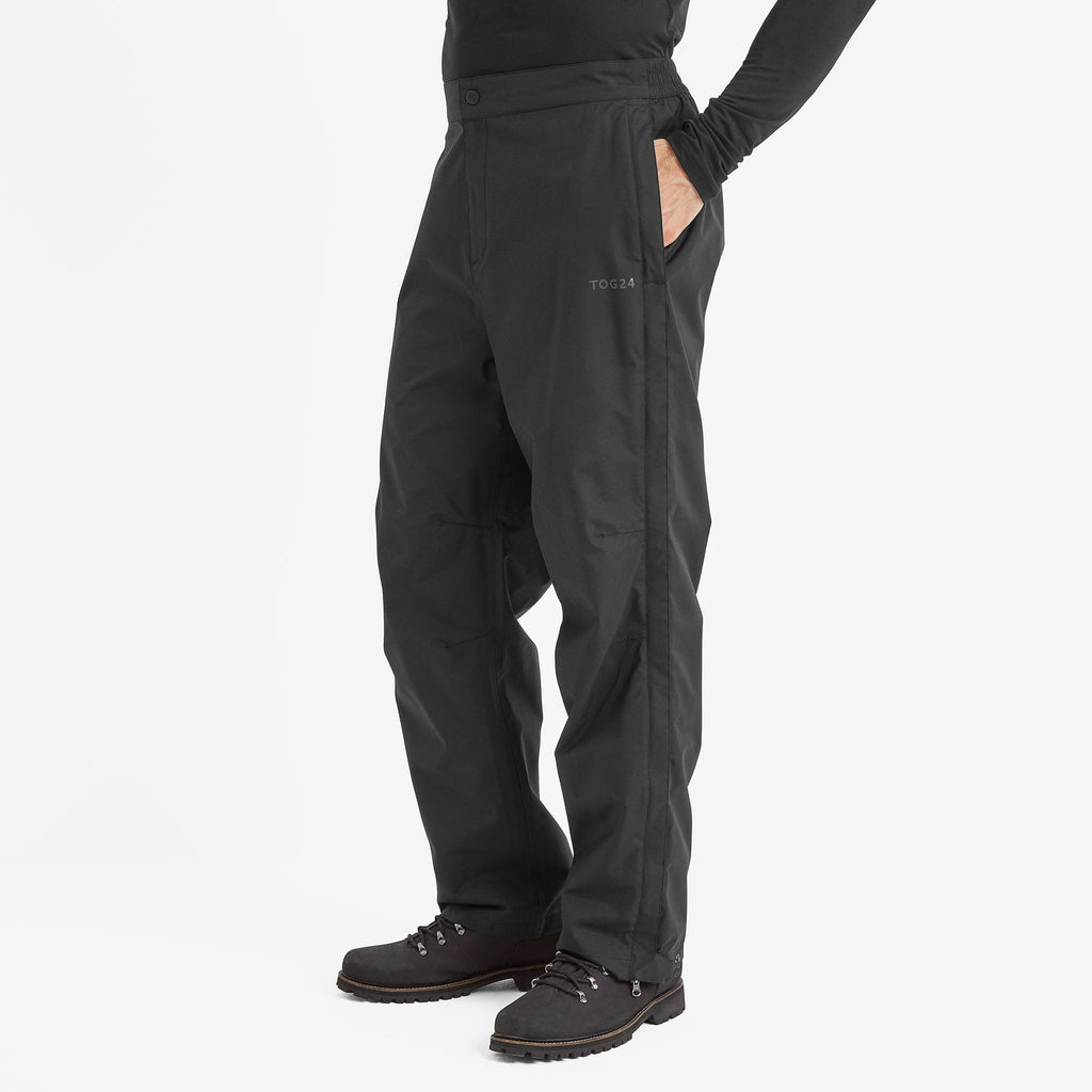 Wigton Mens Waterproof Trousers Regular - Black - Image 2