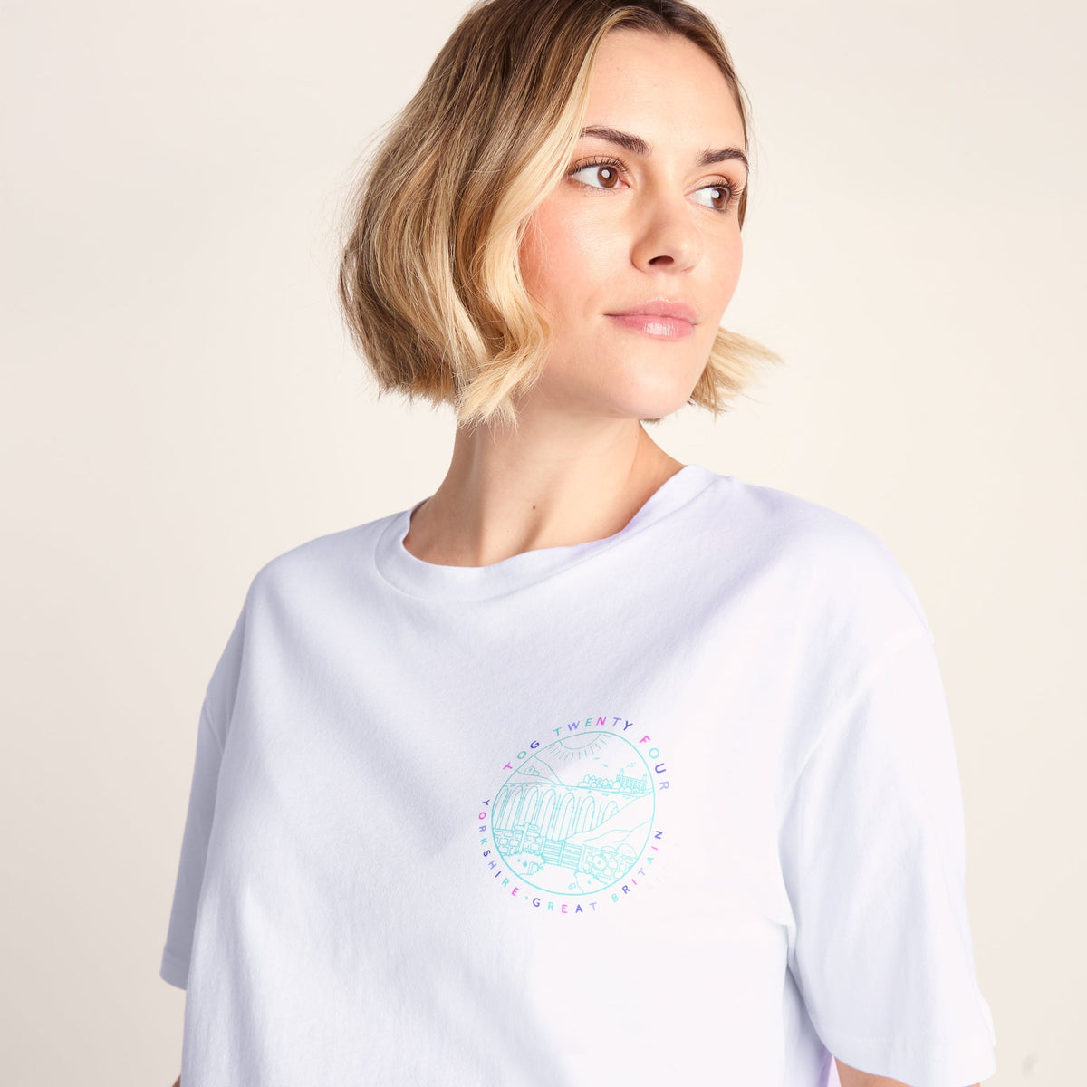 Yorkshire Womens 100% Cotton Supersoft Relaxed Fit T-Shirt - Optic White - Image 5