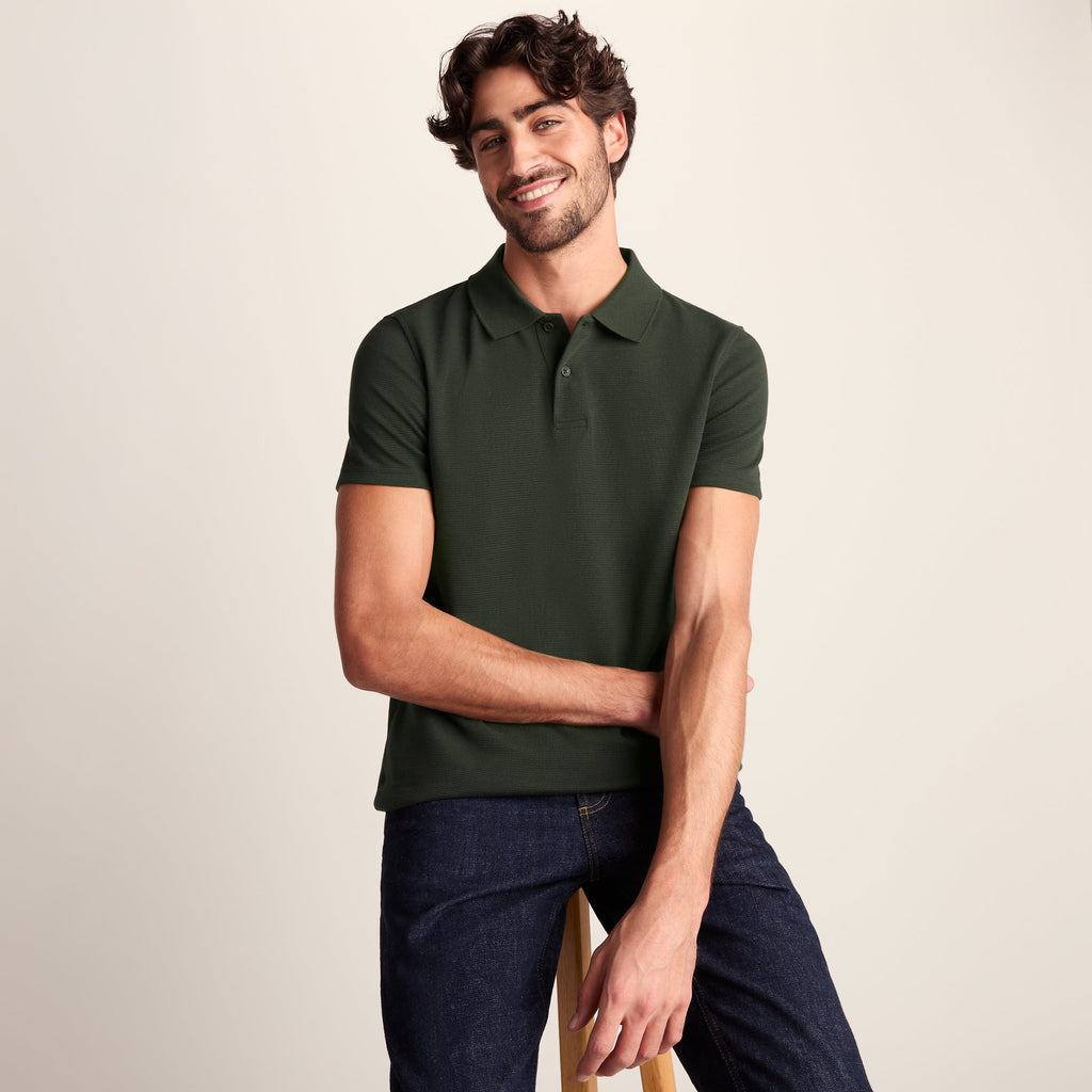 Zaden Mens Polo Shirt - Dark Olive Green - Image 4