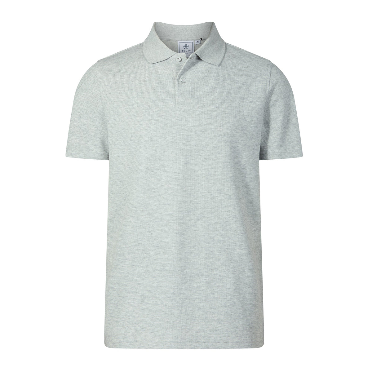 Zaden Mens Polo Shirt - Light Grey Marl - Image 6