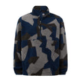Zermatt Mens Relaxed Fit Sherpa Fleece Zip Neck - Blue Geo Camo Print - Image 8