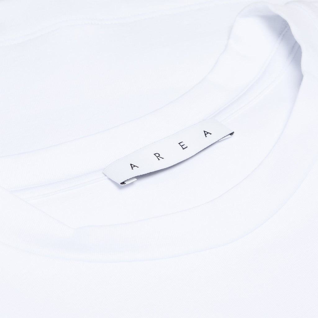 AREA Crystal Rosette Cropped T-Shirt (White) - Image 4