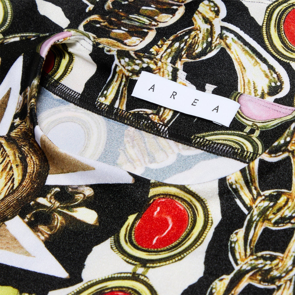 AREA Gemstone Chain Printed Cropped T-Shirt (Multi) - Image 3