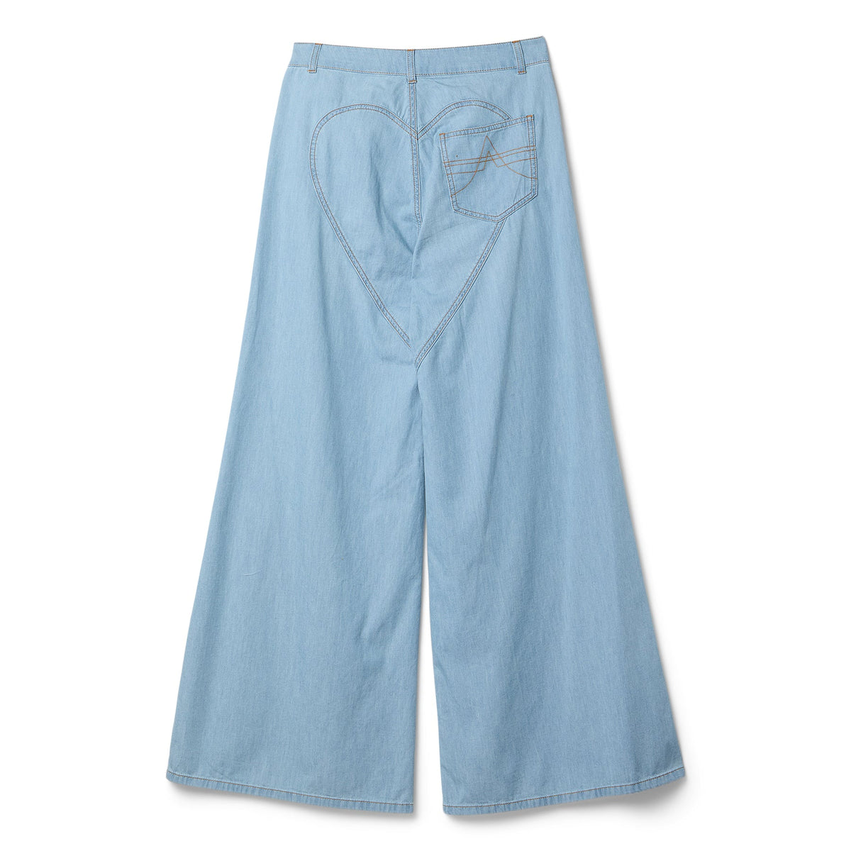 AREA Crystal Rosette Wide Leg Jean (Super light blue) - Image 2