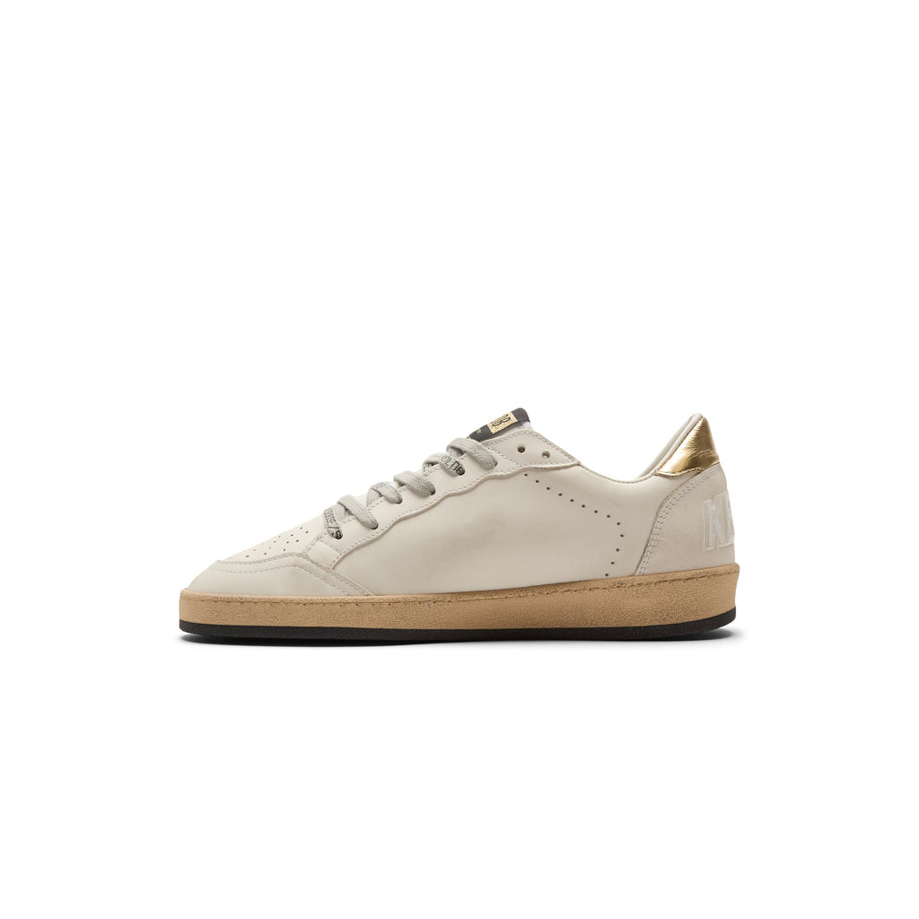 Golden Goose Ballstar Leather Upper Laminated Star And Heel (Milk/Gold) - Image 2