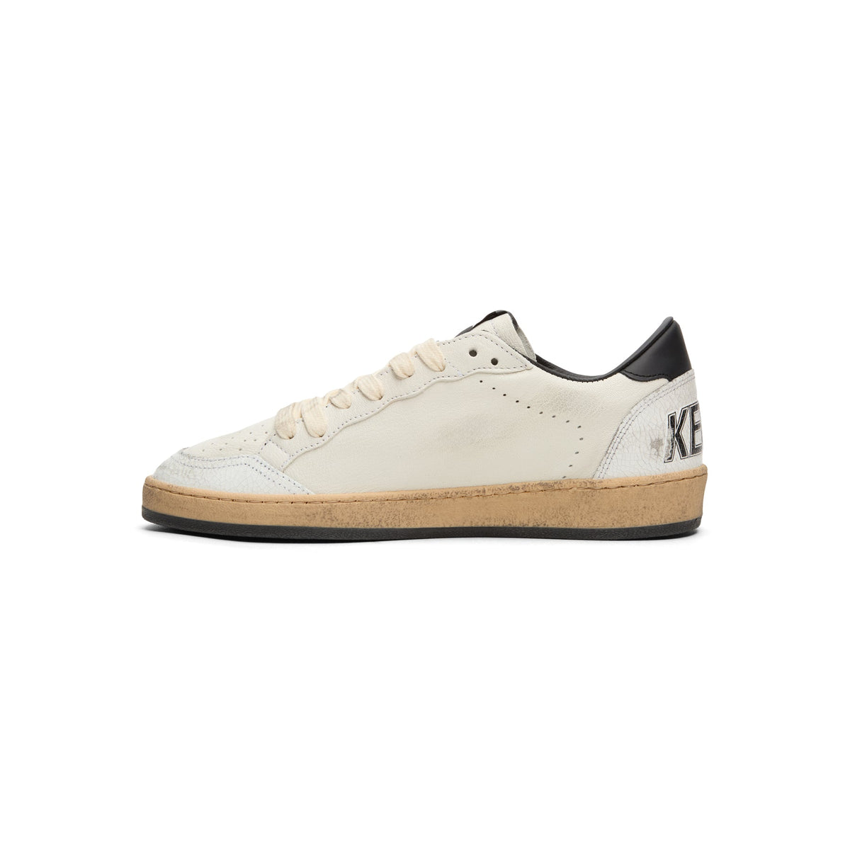 Golden Goose Ballstar Nappa Upper Leather Star And Heel Crack Toe And Spur (White/Black) - Image 2