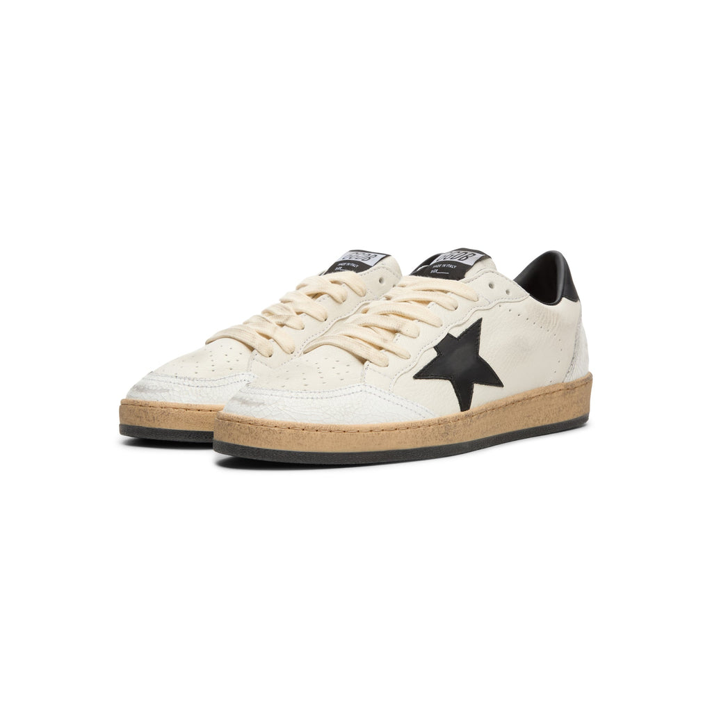 Golden Goose Ballstar Nappa Upper Leather Star And Heel Crack Toe And Spur (White/Black) - Image 3