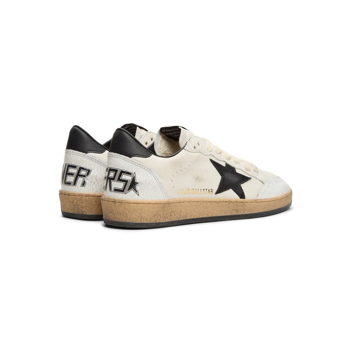 Golden Goose Ballstar Nappa Upper Leather Star And Heel Crack Toe And Spur (White/Black) - Image 4