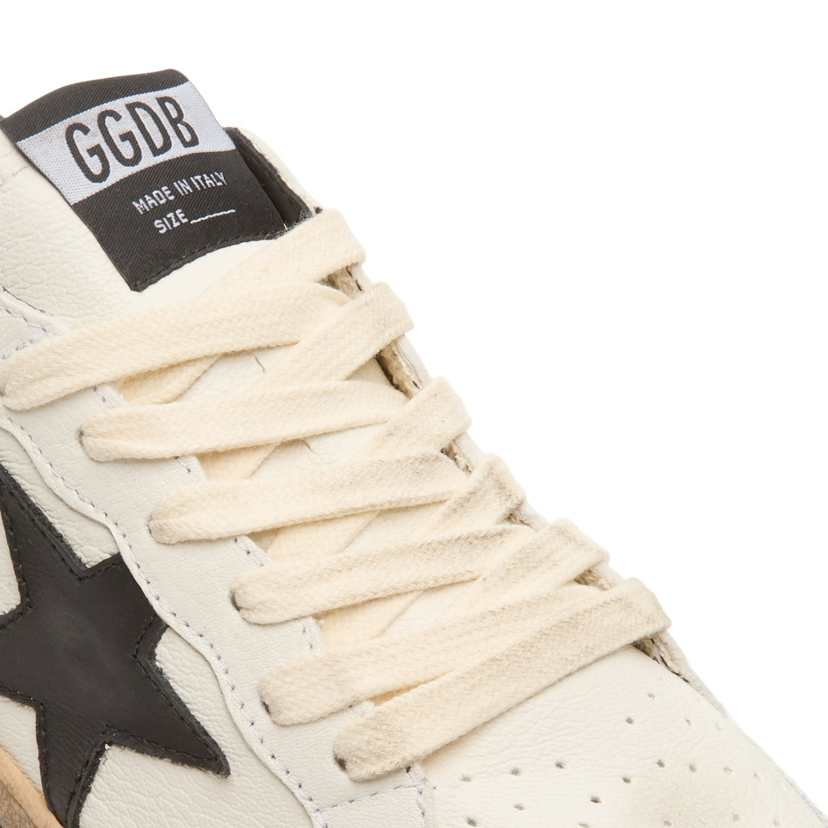 Golden Goose Ballstar Nappa Upper Leather Star And Heel Crack Toe And Spur (White/Black) - Image 7