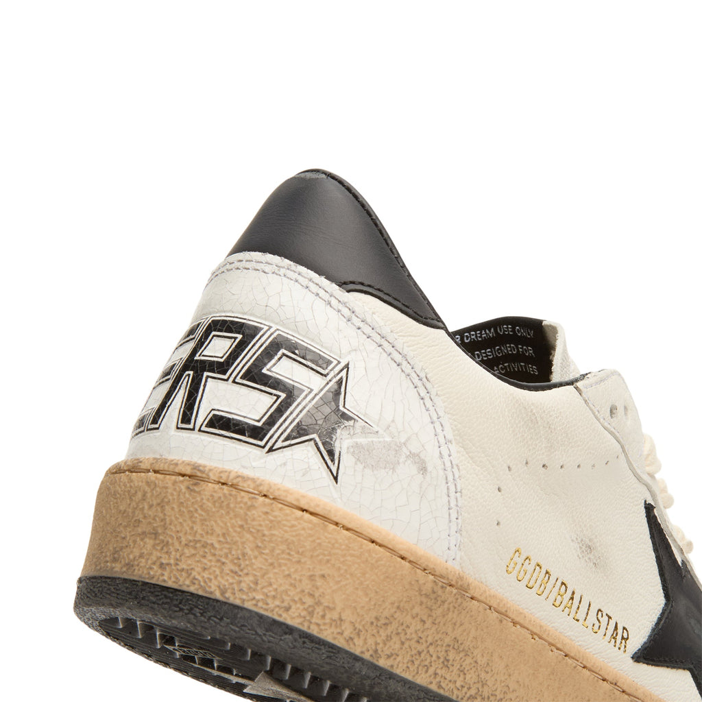 Golden Goose Ballstar Nappa Upper Leather Star And Heel Crack Toe And Spur (White/Black) - Image 9