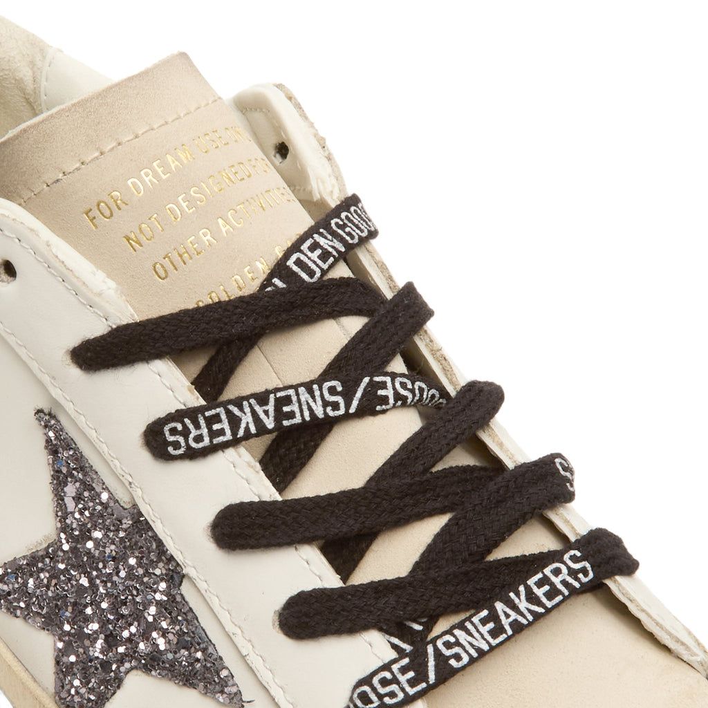 Golden Goose Super-Star Leather Upper Glitter Star Heel (Optic White/Seedpearl/Black/Gold) - Image 7