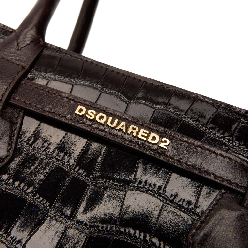 Dsquared2 Twin Shoulder Bag (Dark Brown) - Image 5