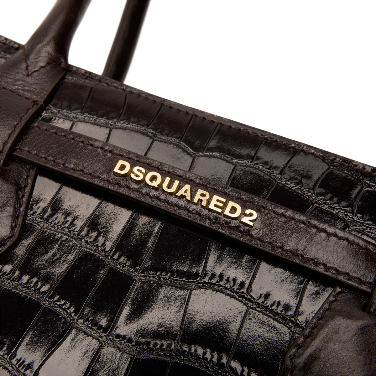 Dsquared2 Twin Shoulder Bag (Dark Brown) - Image 5