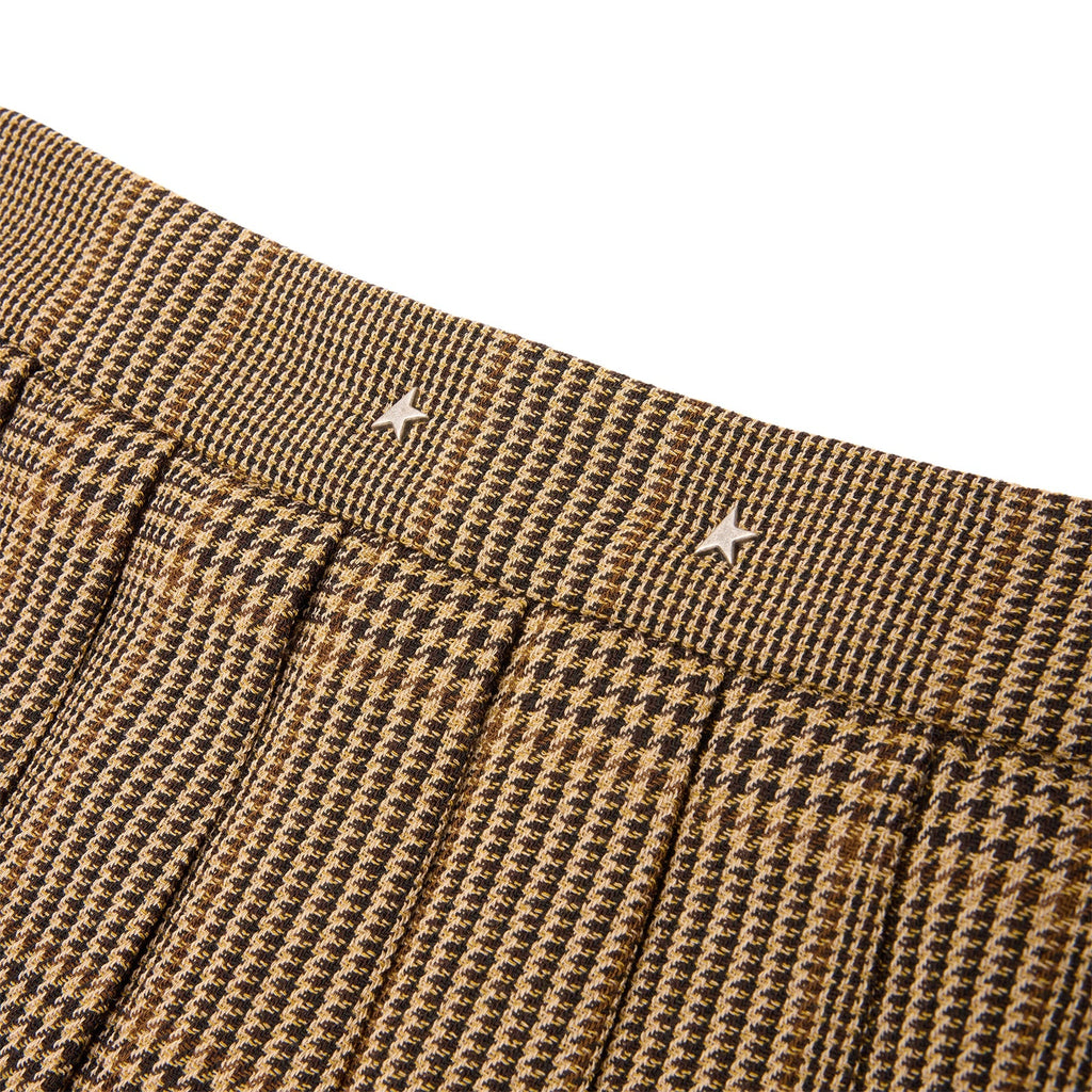 Golden Goose Wool Pleated Mini Skirt (Brown/Beige) - Image 4