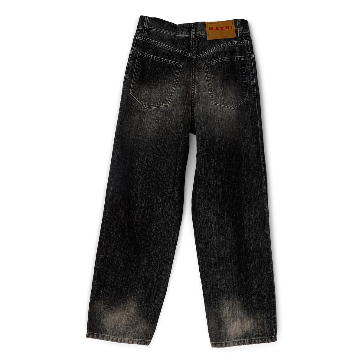 MARNI Flocked Denim Jeans (Black) - Image 2
