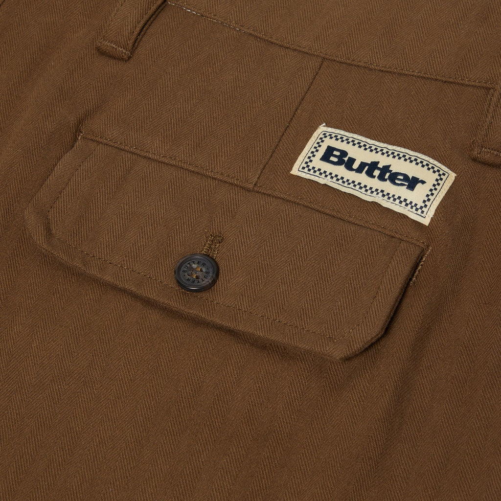 Butter Goods Pleated Trousers (Chocolate) - Image 3