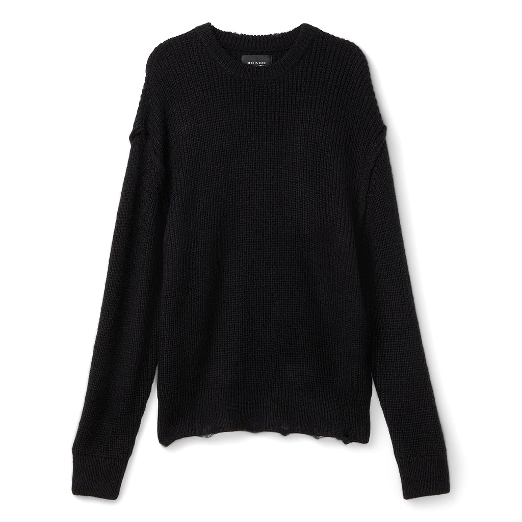 Beach Brains Session Knit Sweater (Black) - Image 4