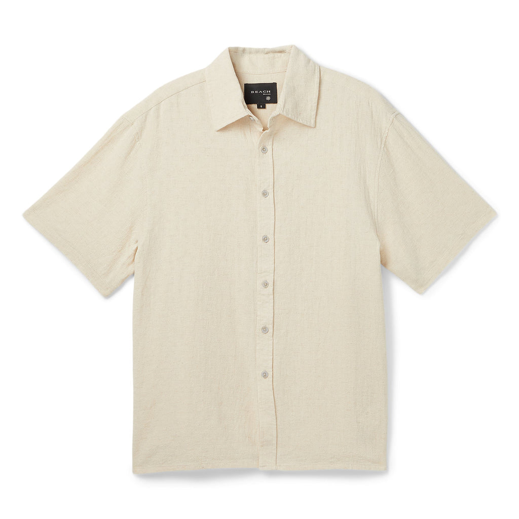 Beach Brains Hold Short Sleeve Shirt (Off White)