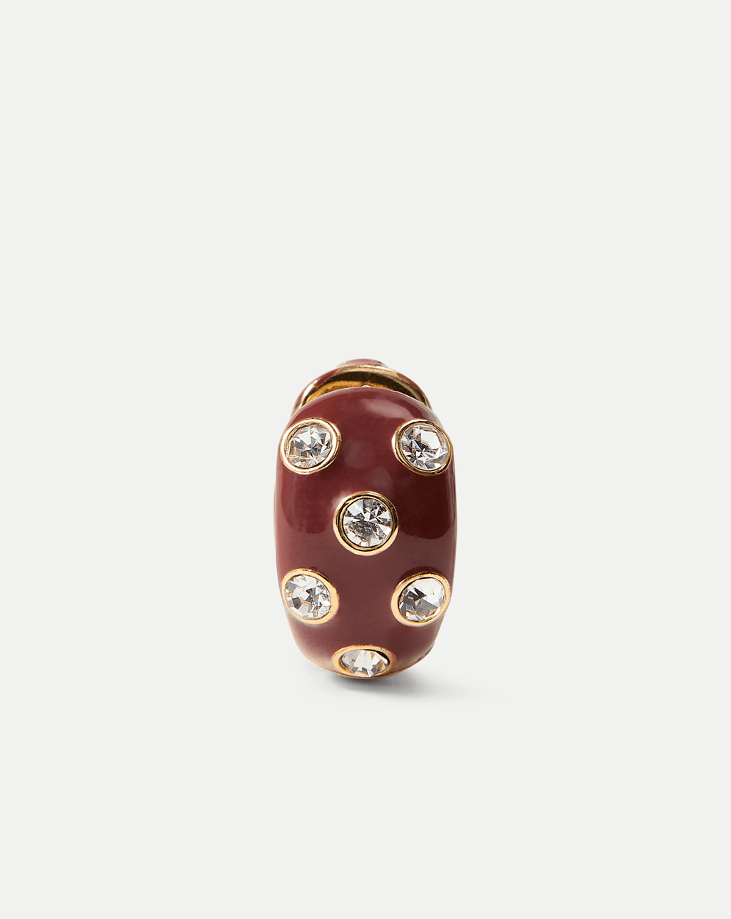 Crystal and Enamel Huggie Hoop - Image 4