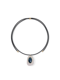 Black Leather Pendant Necklace - Image 6