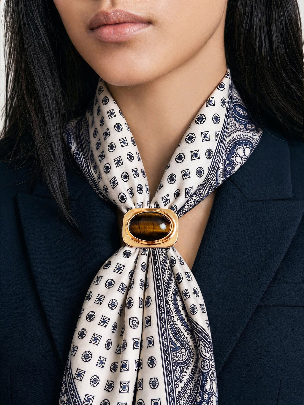 Tiger’s Eye Scarf Ring - Image 2