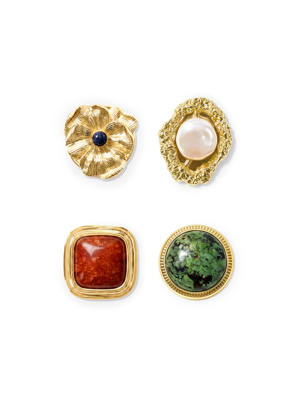 Jacket Button Brooch Four-Pack - Image 8
