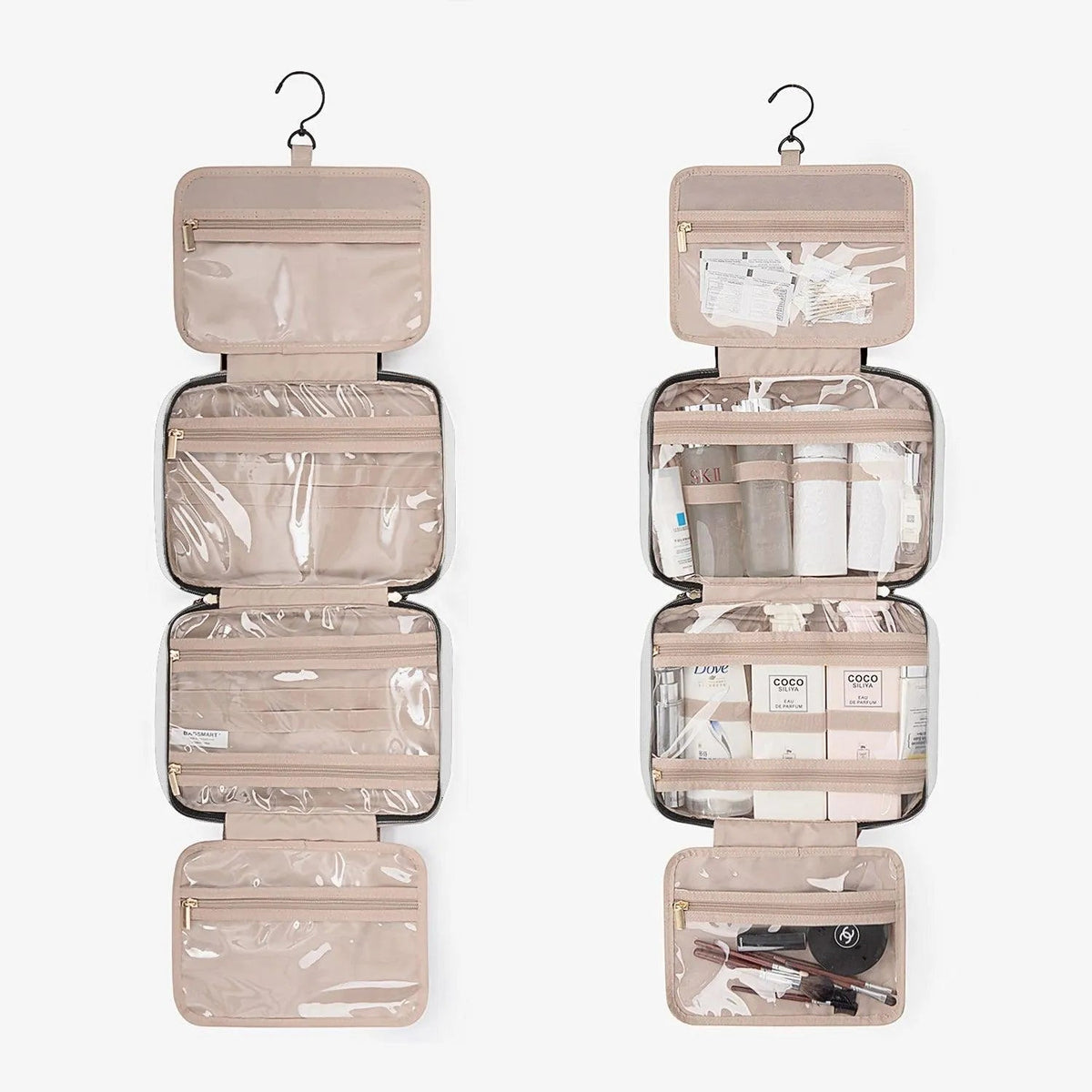 Bonchemin Beige The Space Saver Toiletry Bag - Image 2