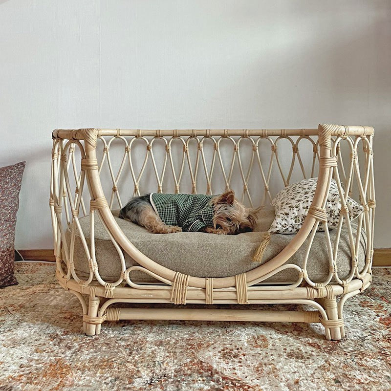 Handmade Rattan Woven Pet Bed Sofa - Image 2