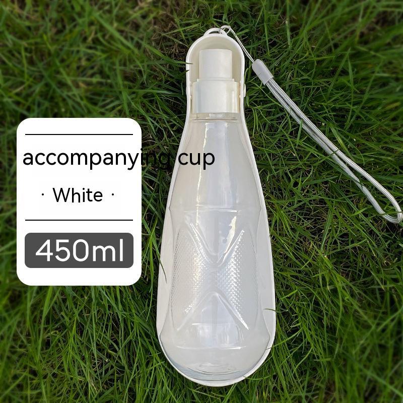 Portable Folding Pet Water Bottle - White 450ml
