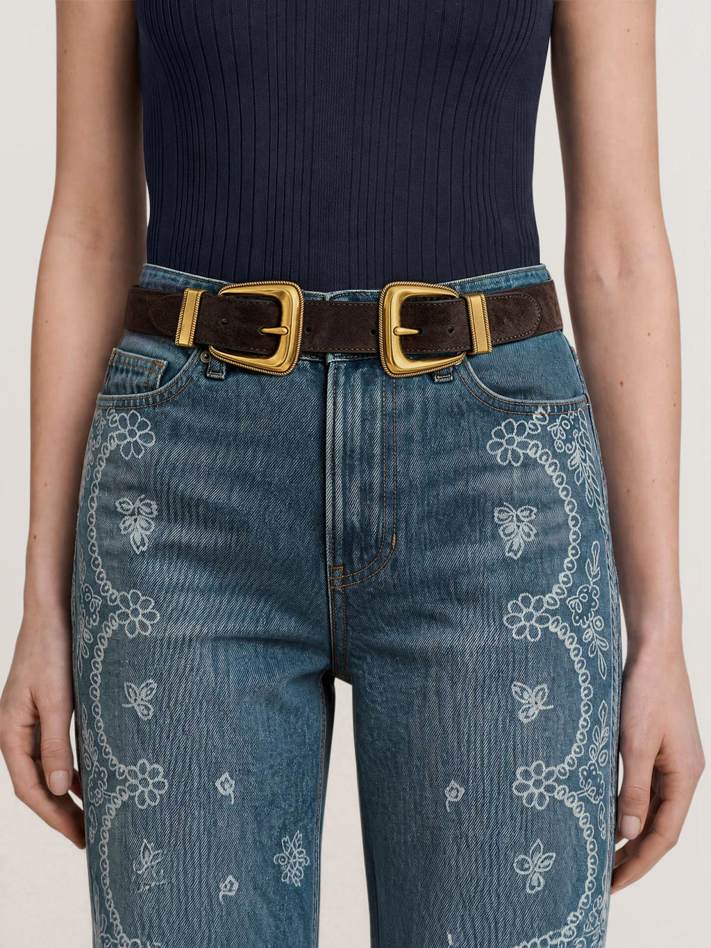 Double-Buckle Arch Waist Belt - Image 2