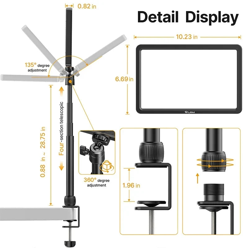 VIJIM K20 Pro Desktop LED Panel Light - Image 4