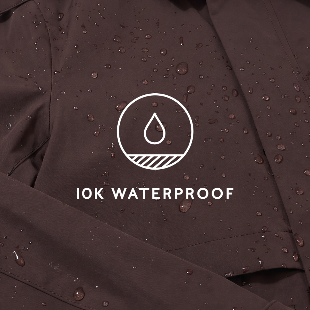 Alva Womens Waterproof Trench Coat - Chocolate Brown - Image 2