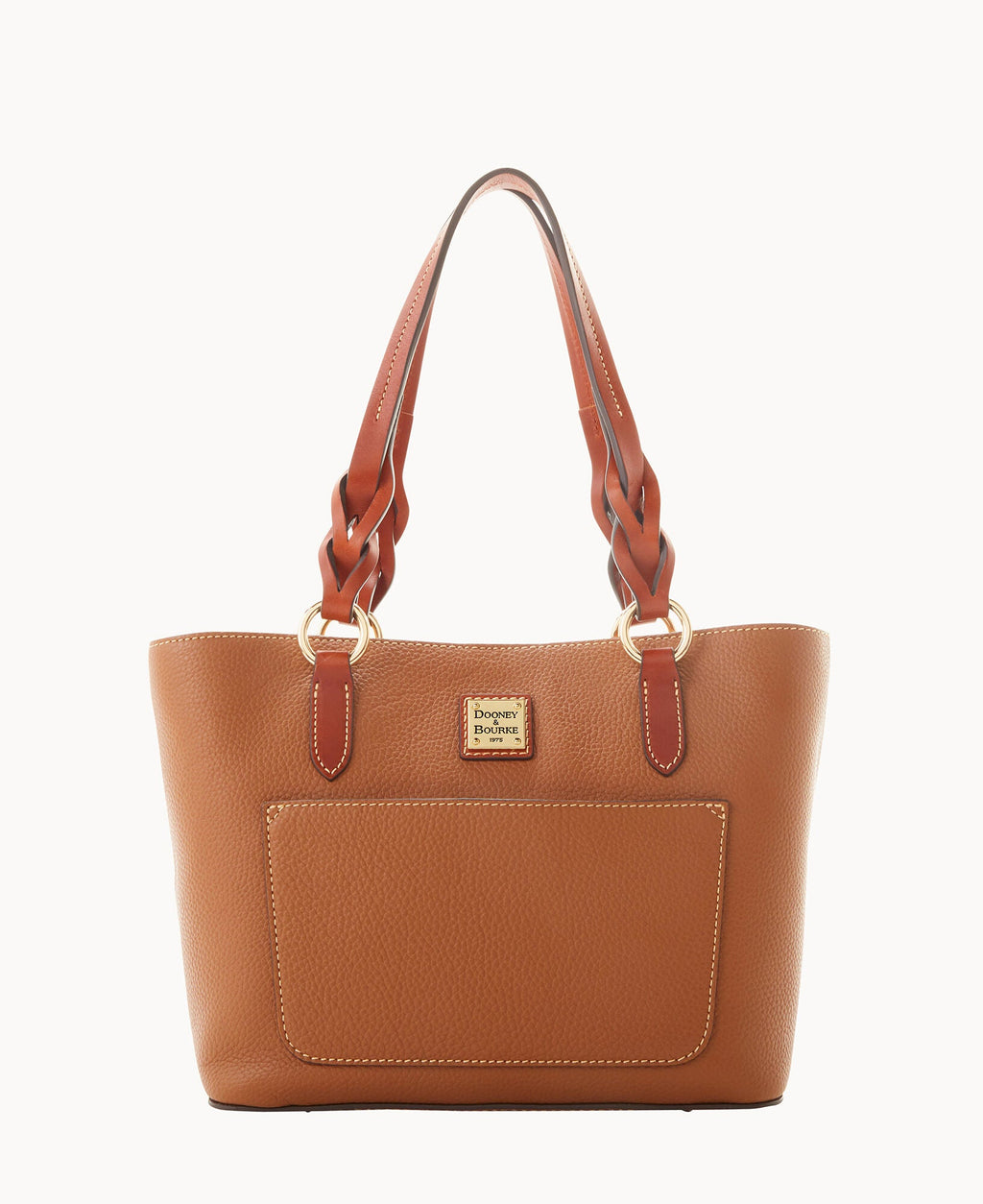 Pebble Grain Small Gretchen Tote - Caramel