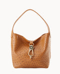 Ostrich Logo Lock Hobo - Amber