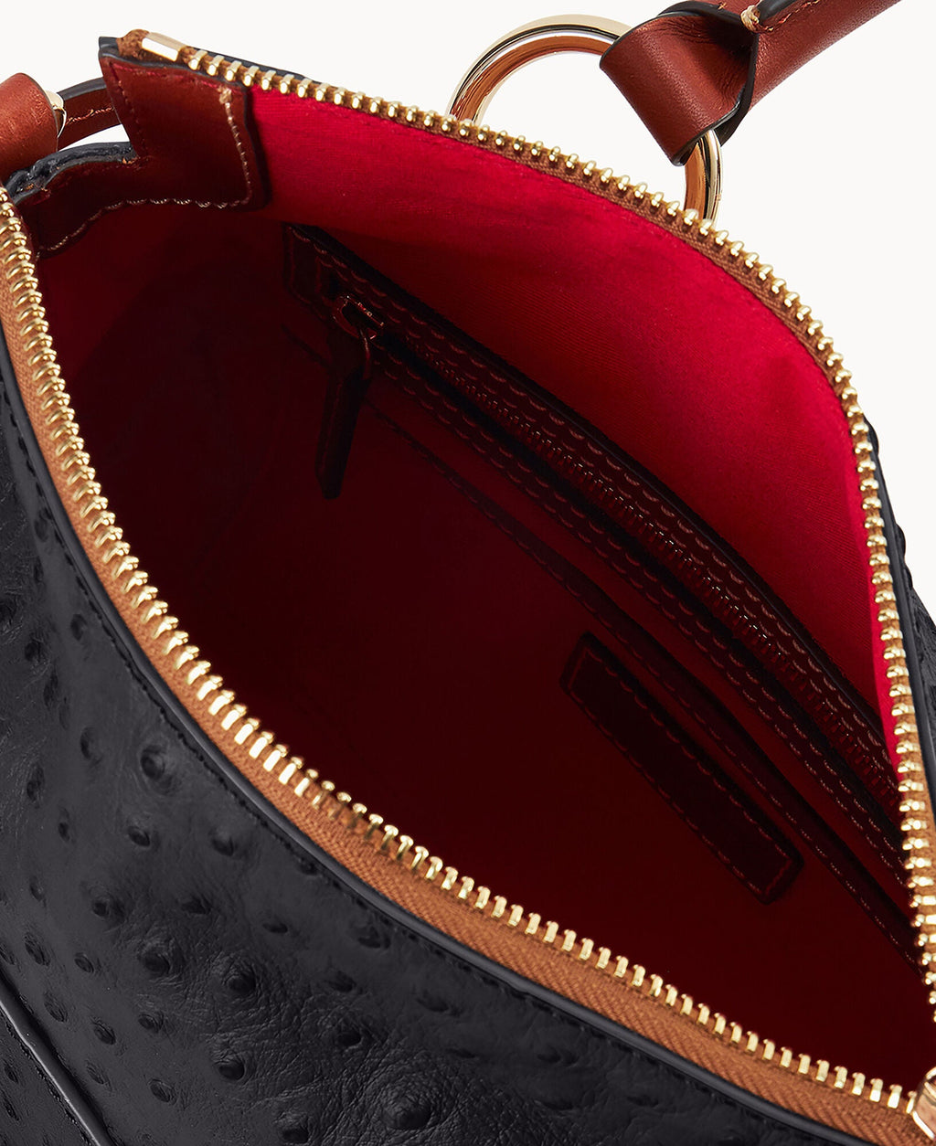 Ostrich Satchel With Pocket - Image 31