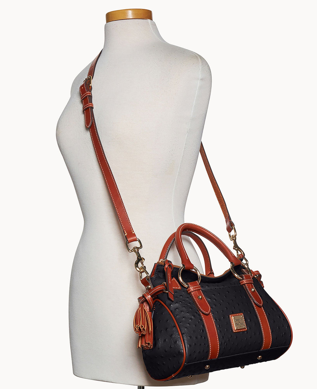 Ostrich Satchel With Pocket - Image 32