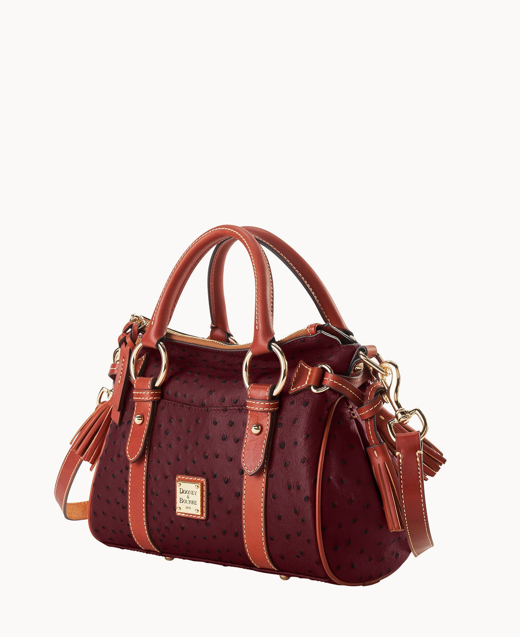 Ostrich Satchel With Pocket - Image 34