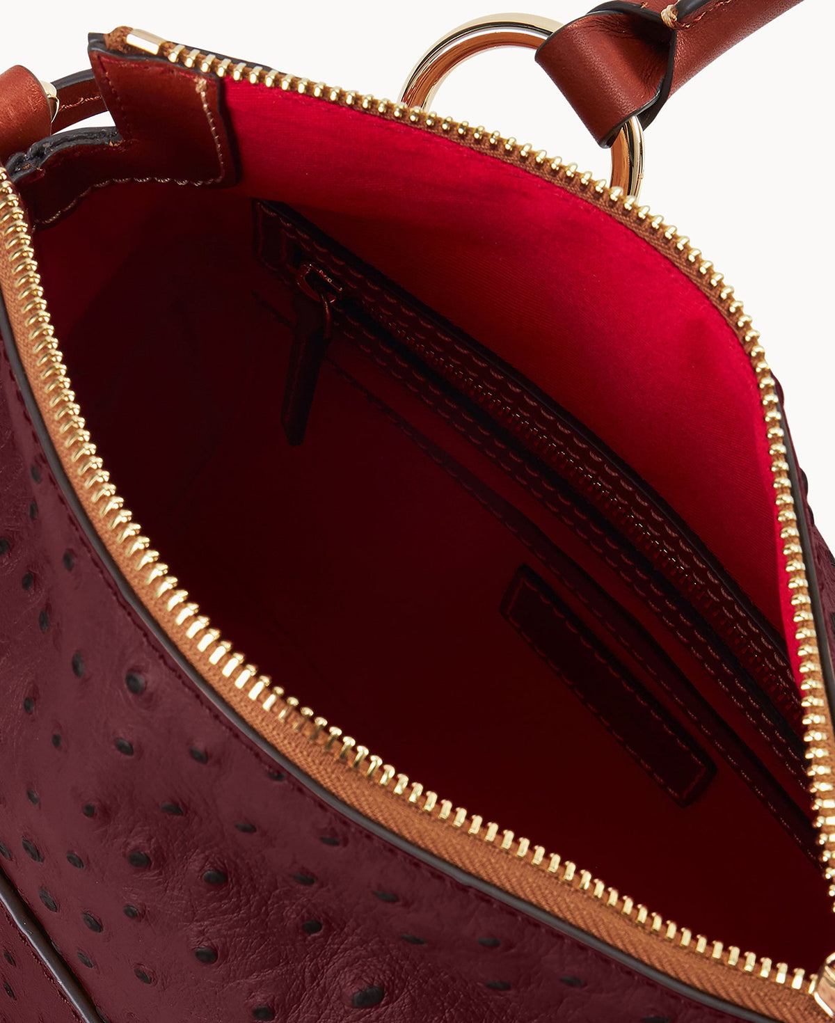 Ostrich Satchel With Pocket - Image 35