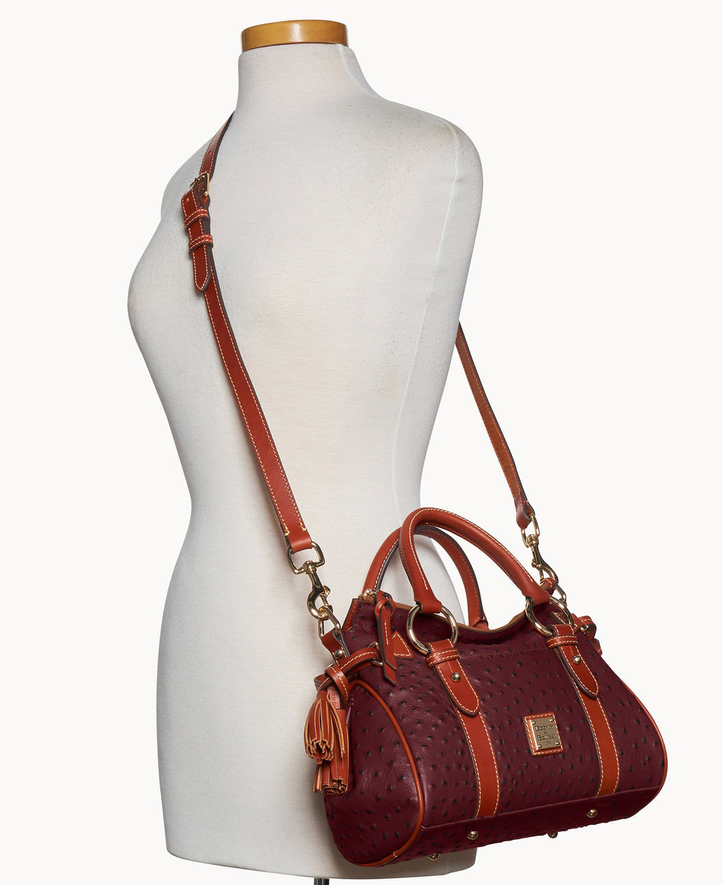 Ostrich Satchel With Pocket - Image 36