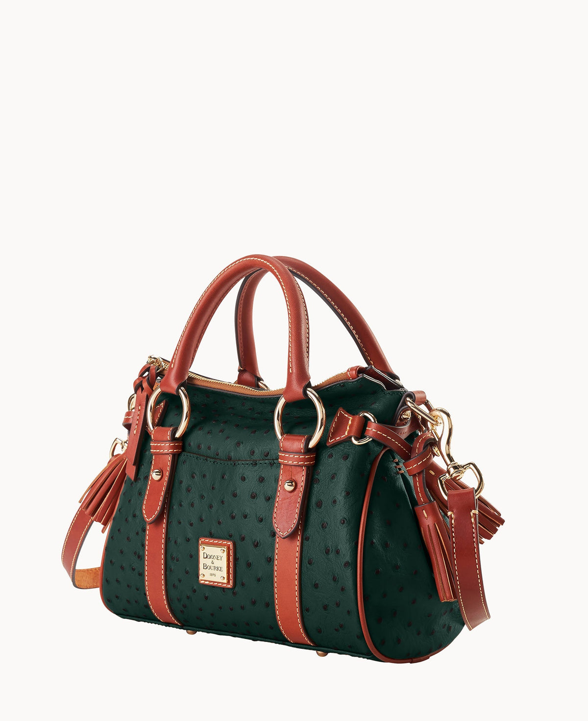 Ostrich Satchel With Pocket - Image 38