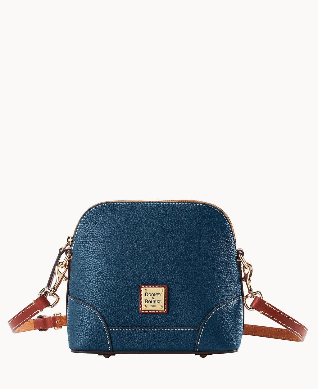 Pebble Grain Small Domed Crossbody - Jeans