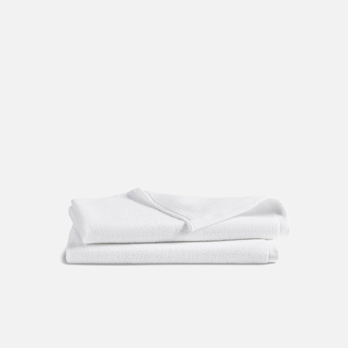 Plush Turkish Cotton Hand Towels - White
