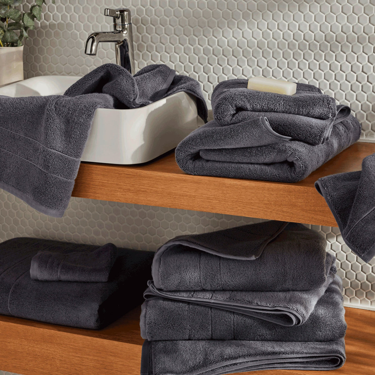 Super-Plush Turkish Cotton Hand Towels Set of 2 - Last Call - Image 11