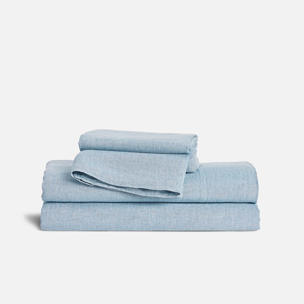 Washed European Linen Core Sheet Set - Image 58