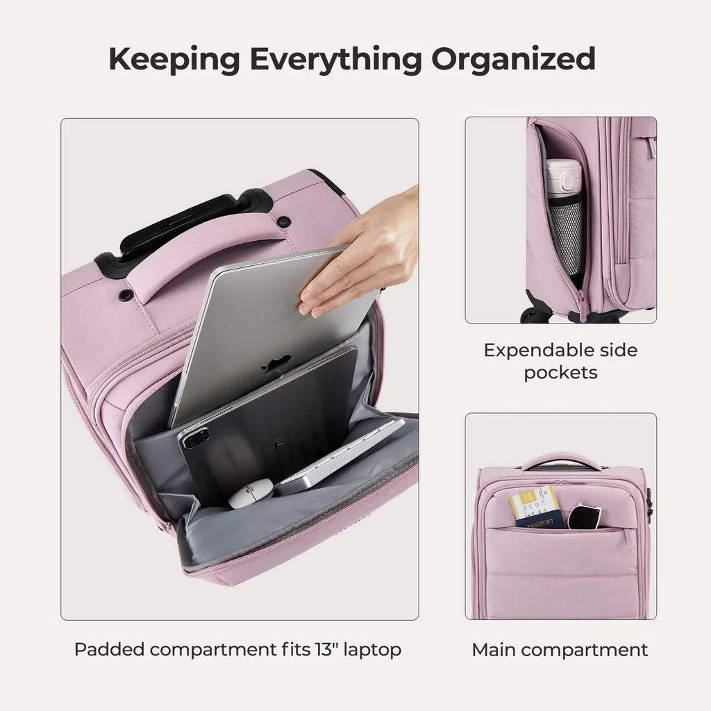 Bagsmart 16" Personal Item Carry on Luggage - Image 32